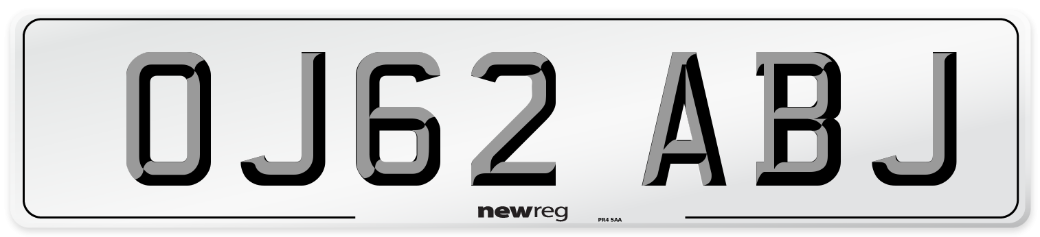 OJ62 ABJ Number Plate from New Reg